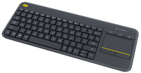 Logitech K400 Plus Keyboard, Pan Nordic Wireless Touch, Black klaviatūra