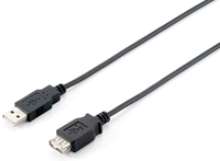 Equip USB 2.0 extension cord cable AM-AF 3m black double shielding USB kabelis