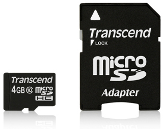Transcend memory card Micro SDHC 4GB Class 10 atmiņas karte