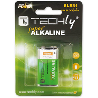 Techly Alkaline battery 9V 6LR61 PP3 1 pcs Baterija