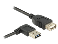 DeLOCK 83553 Kabel EASY USB A gewinkelt auf USB A USB 2.0 Typ A Stecker gewinkelt auf USB 2.0 Typ A Buchse 3m USB kabelis