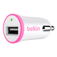 Belkin F8J014BTPNK Mini Car Charger USB 1 A pink aksesuārs mobilajiem telefoniem