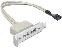 Delock Slot bracket USB 2.0 low profile 2 port kabelis datoram