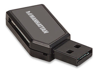 Manhattan Multi-Card Reader/Writer 24-in-1 USB 2.0 External, Black karšu lasītājs