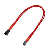 Kabel Nanoxia 3-Pin Verlangerung, 30 cm, Single, rot kabelis, vads