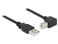 USB Kabel Delock A -> B St/St 0.50m 90  black USB kabelis