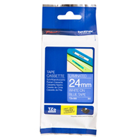 BROTHER TZ555 tape white/blue 24mm 8m