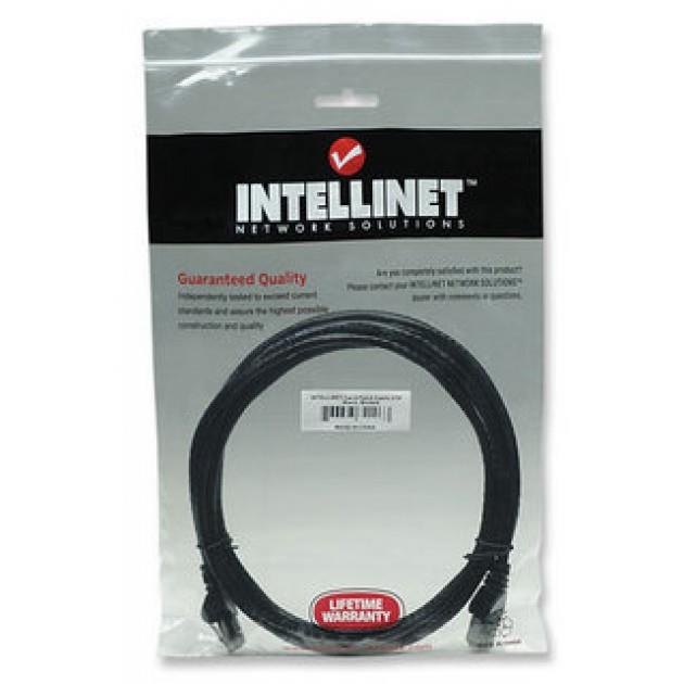 Intellinet Network Cable RJ45. Cat6 UTP. 1m Black. 100  copper tīkla kabelis