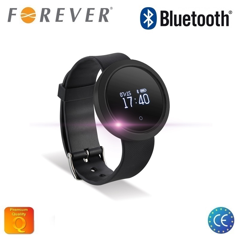 Forever SB-310 Smart Pulkstenis - Aproce Bluetooth Sporta Aktivit tes Trekeris ar regulējamu silikona siksniņu Melns aksesuārs mobilajiem telefoniem