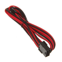 BitFenix 8-Pin PCIe przedluzacz 45cm - sleeved - Black Red black aksesuārs datorkorpusiem