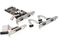 Delock  PCI-E card 4 x serial, 1x par. karte
