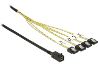 Delock Cable Mini SAS HD SFF-8643 > 4 x SATA 7 Pin 1m kabelis datoram