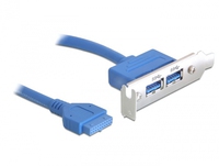 Delock Slot Bracket USB 3.0 x2 Low Profile kabelis datoram