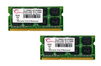 G.Skill DDR3 SO-DIMM 8GB (4GB x 2) 1333-999 SQ (F3-10666CL9D-8GBSQ) operatīvā atmiņa