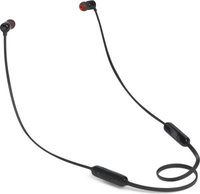 JBL T110BT, Wireless In-ear Canal Headphones, 3-Button Universal Remote/Mic, Black