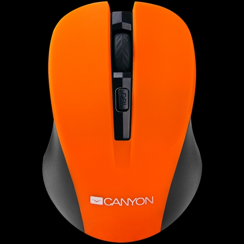 CANYON Mouse CNE-CMSW1(Wireless, Optical 800/1000/1200 dpi, 4 btn, USB, power saving button), Orange Datora pele