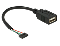 USB Kabel Delock Pinheader 5Pin -> A Bu/Bu 0.15m USB kabelis