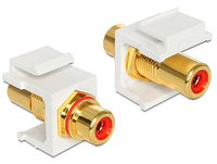 Keystone Module RCA(F)-> RCA(F) Red gold plated kabelis, vads