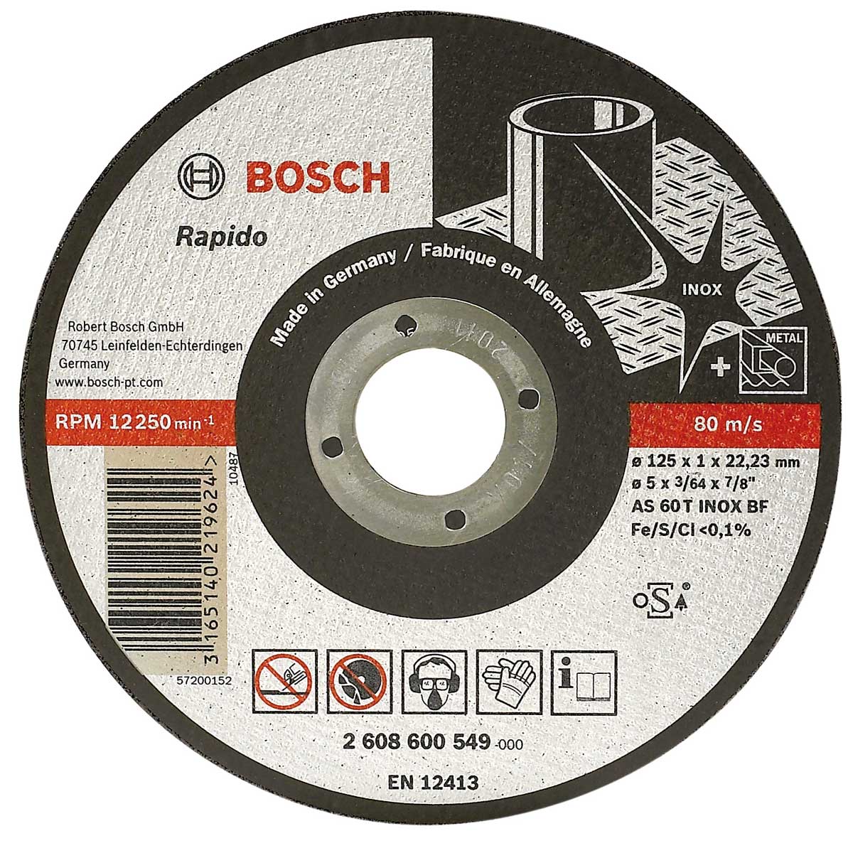 Bosch Cutting disc Rapido straight 125mm