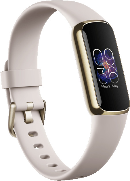 Fitbit Luxe Fitness tracker, Touchscreen, Heart rate monitor, Waterproof, Bluetooth, Soft Gold/Porcelain White Viedais pulkstenis, smartwatch