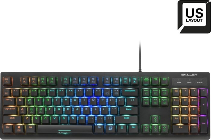 Sharkoon SKILLER SGK30 Blue, gaming keyboard (black, US layout) klaviatūra