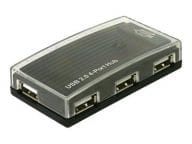 Delock Hub USB 4-ports with     power supply USB centrmezgli