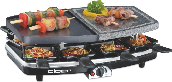 Cloer raclette grill 6435 1200W grey / black 6435 (4004631012568) Galda Grils