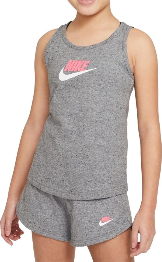 Nike Koszulka Nike Sportswear Big Kids' (Girls') Jersey Tank DA1386 091 DA1386 091 szary L DA1386 091 (194955961605)