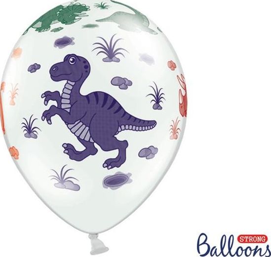 Party Deco Balon Dinozaury, mix, 30 cm, 6 szt. uniwersalny PARX1456 (5901157493828)