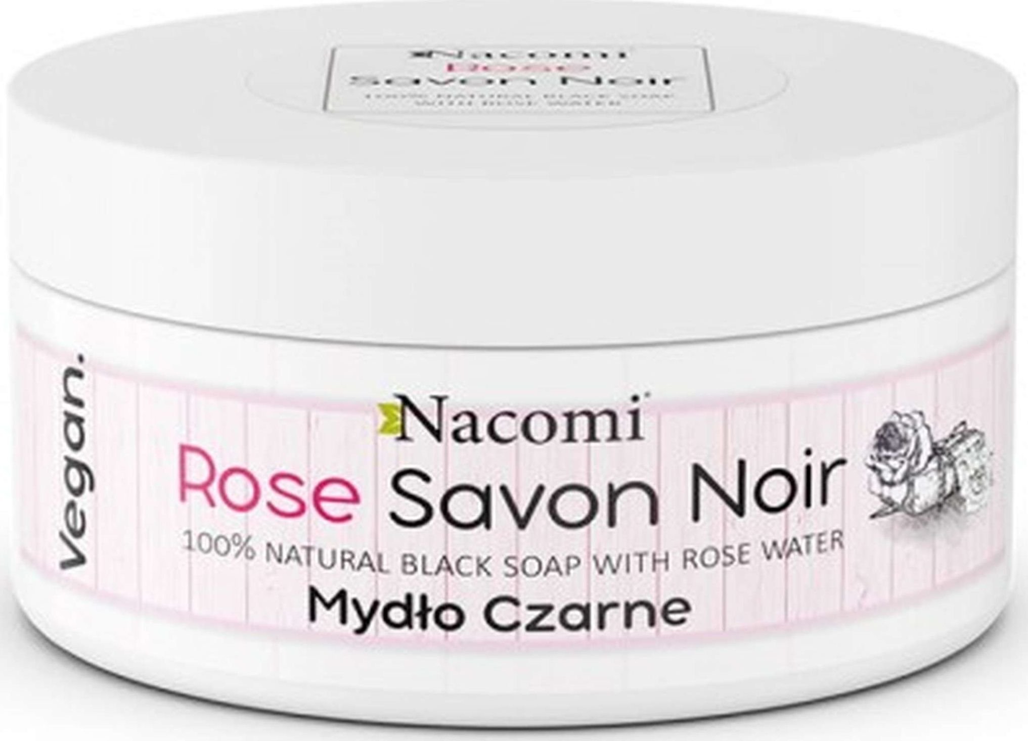 Nacomi Mydlo czarne Roza 125g NAC0138 (5902539710953)