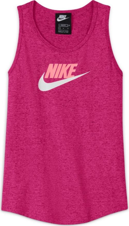 Nike Koszulka Nike Sportswear Big Kids' (Girls') Jersey Tank DA1386 615 DA1386 615 rozowy XL DA1386 615 (0194955961810)