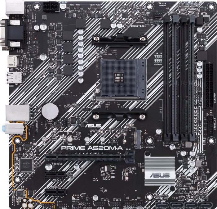 ASUS PRIME A520M-A II AMD A520 pamatplate, mātesplate
