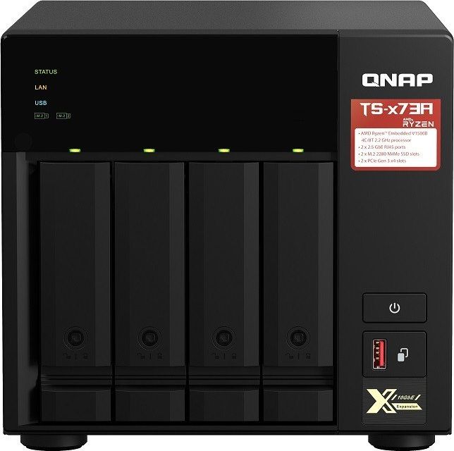 QNAP SYSTEMS TS-473A-8G 4 BAY 2.2 GHZ 4C/8T 8GB DDR4 2X 2.5GBE