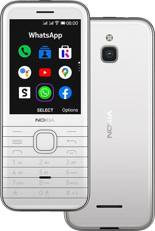 Nokia 8000 4G Dual-Sim white Mobilais Telefons