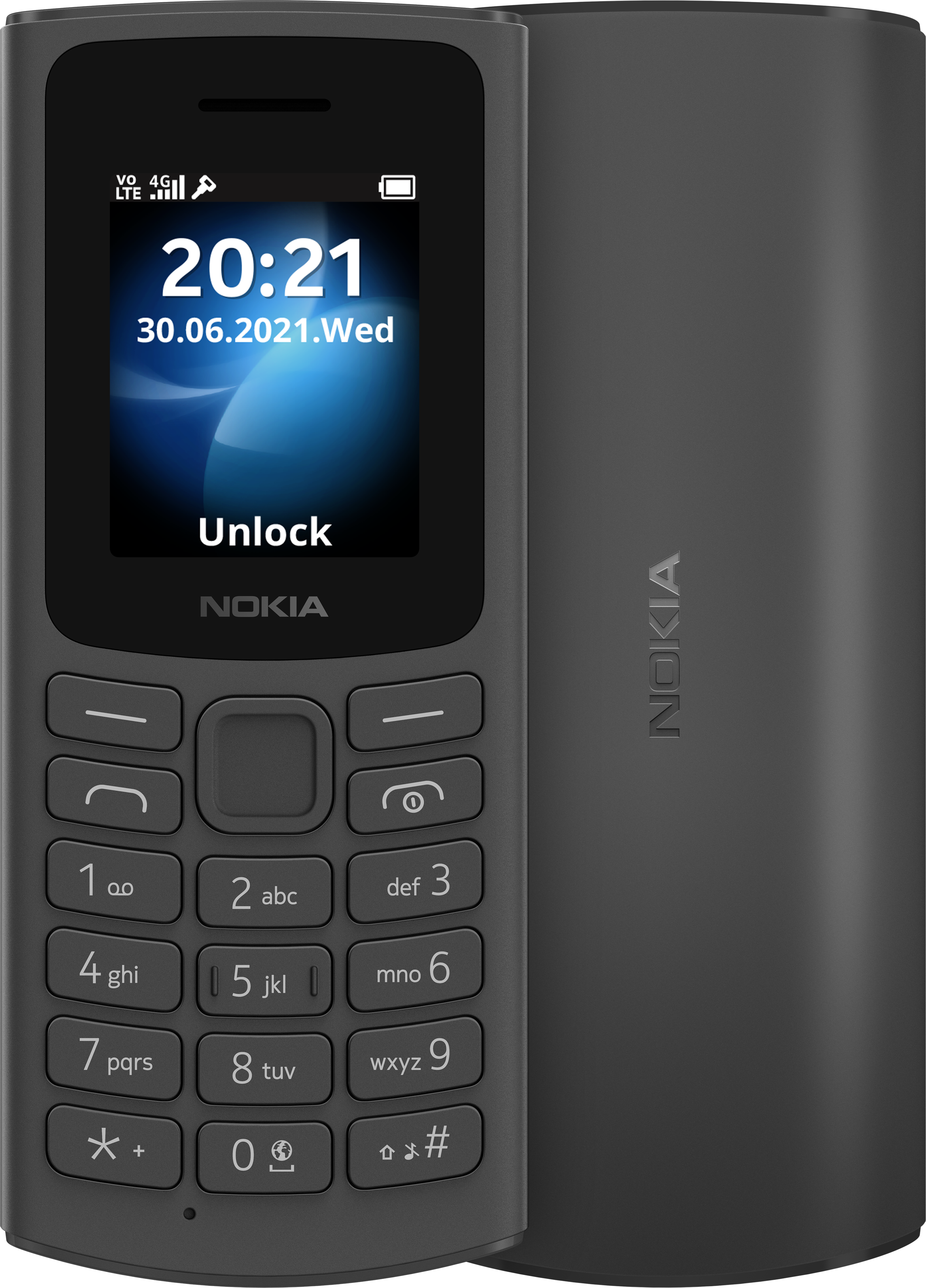 Nokia 105 DS TA-1378 Black, 1.8 