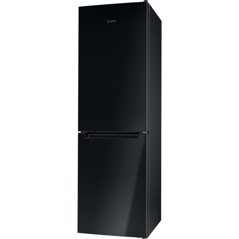 INDESIT ledusskapis LI8 S2E K, Energy class E (old A++), height 189cm, Black color