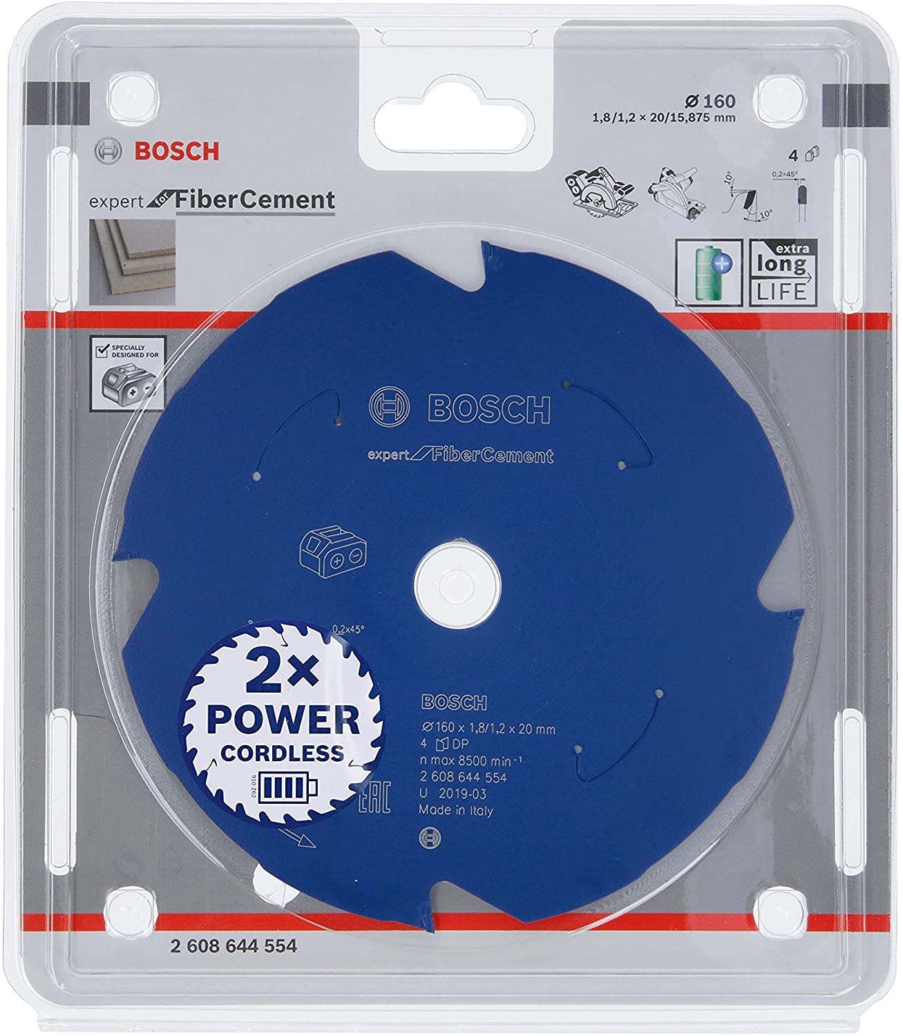 Bosch circular saw blade EfFC 160x20x1.8 / 1.2x4T - 2608644554 2608644554 (3165140957847)