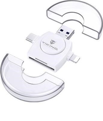 Czytnik Viking OTG USB 3.0/microUSB/USB-C/Lightning (VR4V1W) karšu lasītājs