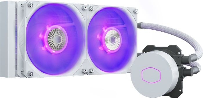 Cooler Master MasterLiquid ML240L V2 RGB White Edition computer liquid cooling procesora dzesētājs, ventilators