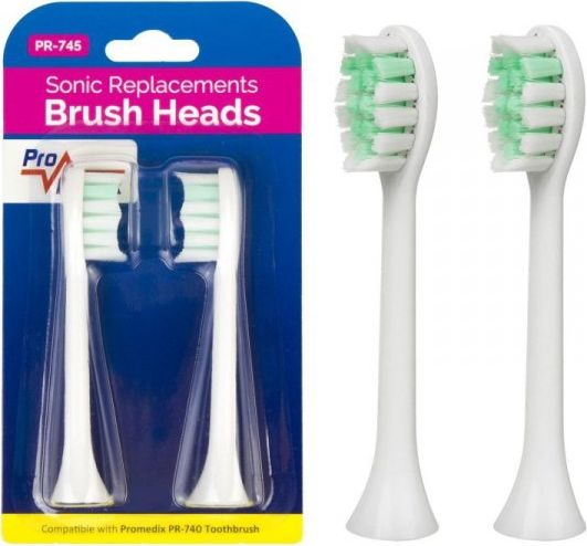 Promedix  Replacement brush set PR-745 W White mutes higiēnai