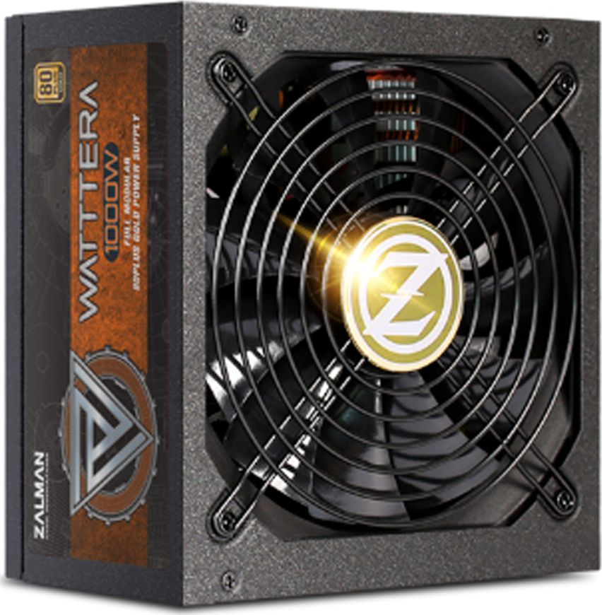 Zalman WATTTERA 1000W 80+Gold 100-240V EU Barošanas bloks, PSU