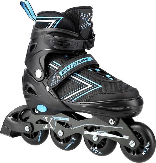 Inline skates Nils Extreme NH11912-A with replaceable skid, adjustable black size 35-38 Skrituļslidas