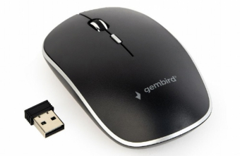 Gembird Silent Wireless Optical Mouse MUSW-4BS-01 USB, Black 8716309117425 Datora pele