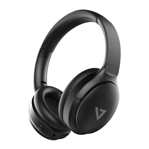 V7 WRLS BT STEREO ANC HEADPHONES INTG MIC AUX CABLE BLK austiņas