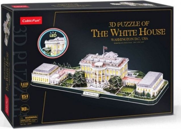 Cubic Fun Puzzle 3D LED White House puzle, puzzle