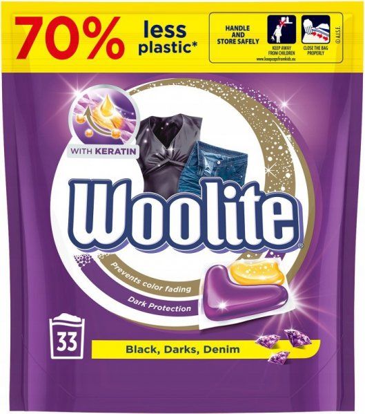 Woolite Black Dark Washing capsules 33 pcs. Sadzīves ķīmija