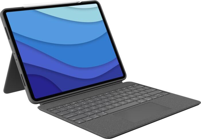 Logitech Combo Touch - keyboard and folio case - with trackpad - QWERTZ - German - oxford gray klaviatūra