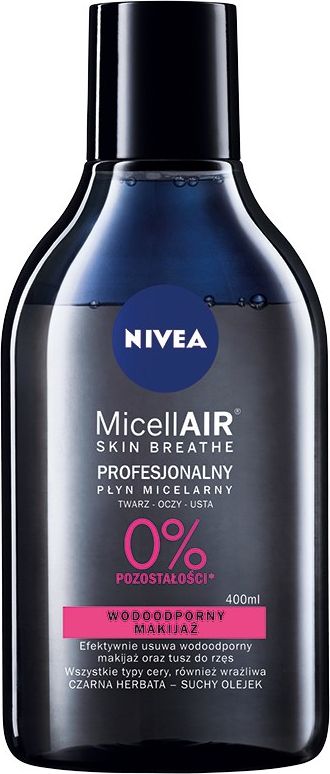 Nivea Micell Air Skin Breathe Plyn micelarny dwufazowy do demakijazu z czarna herbata 400ml 0188514 (5900017061733) kosmētikas noņēmējs