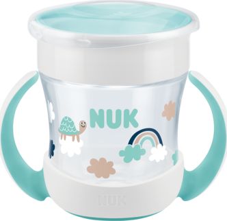 NUK Kubek niekapek Mini Magic Cup 160 ml, turkus 751278 Nuk 66609 (4008600356189) piederumi bērnu barošanai