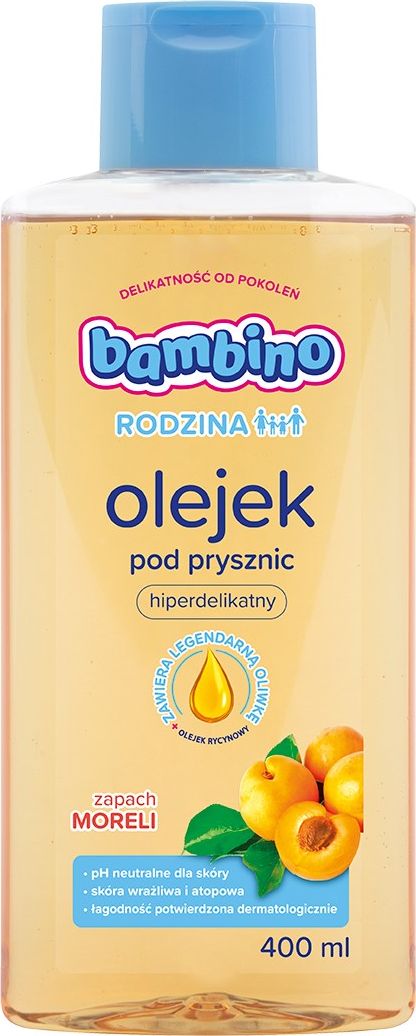 Nivea Bambino Rodzina Olejek pod prysznic hiperdelikatny - zapach Moreli 400ml 0195839 (5900017075044)